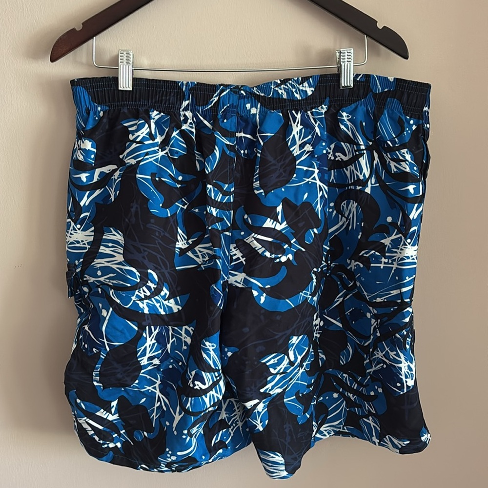 Speedo Men's Blue and Black Swim Shorts - Picture 3 of 3